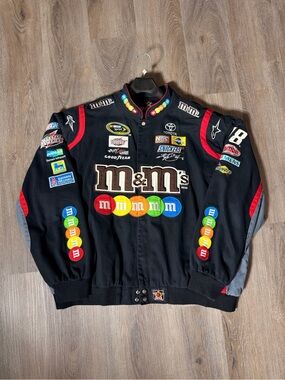 JH Design Kyle Busch M&M's Joe Gibbs Racing NASCAR Jacket 4XL